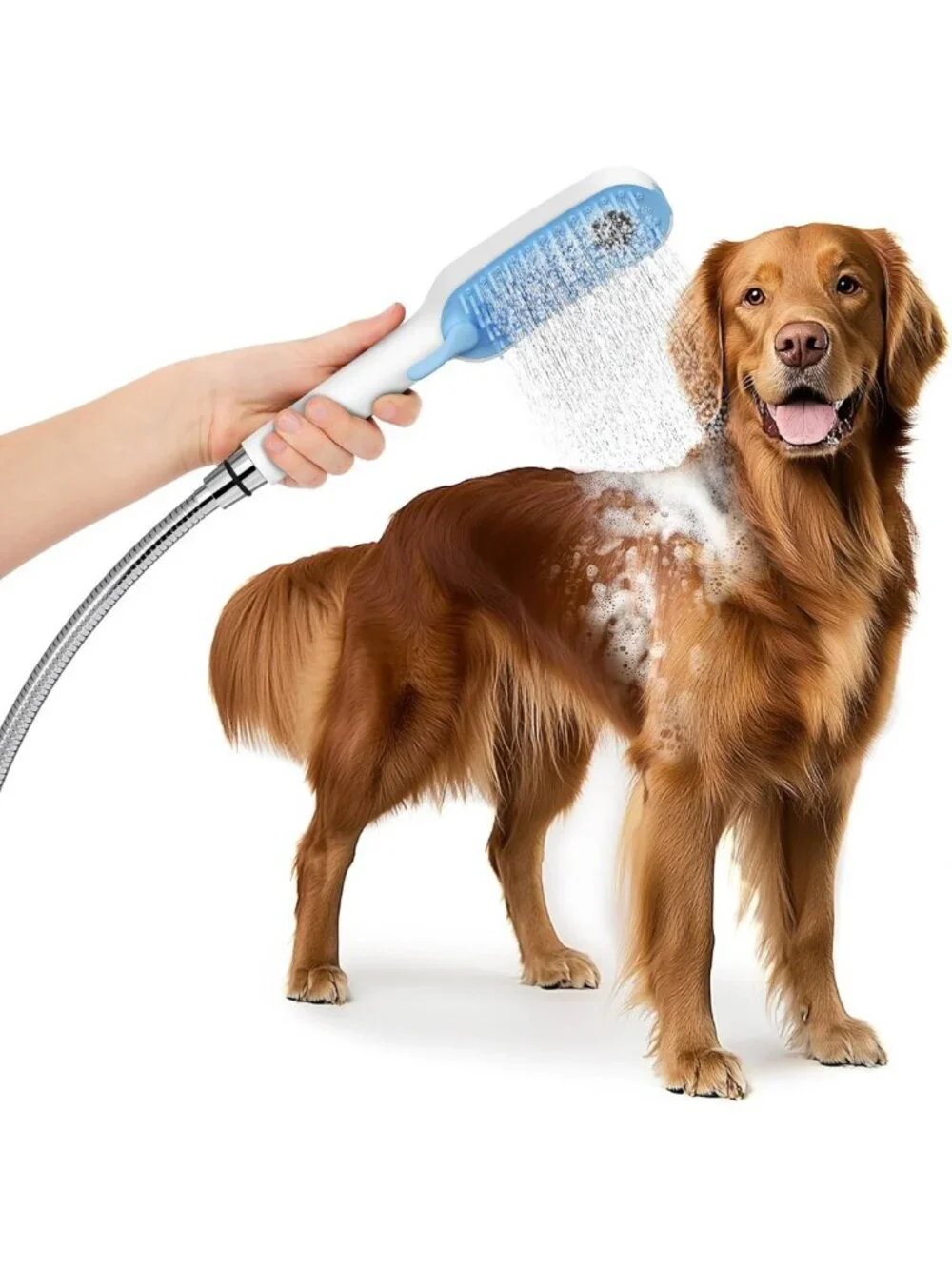Adjustable Dog Shower Attachment - 4 Settings for Easy Bathing & Grooming